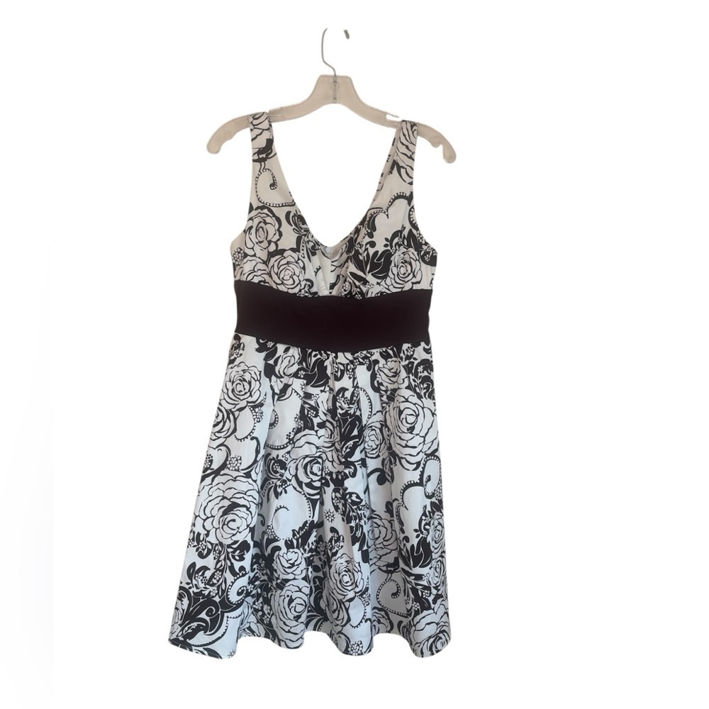 B. Smart Y2K Whimsigoth Babydoll Rose Floral Fit & Flare Midi Cocktail Dress 14 - Picture 3 of 8